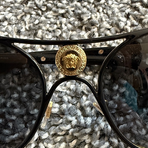 Versace Black and Gold Sunglasses
